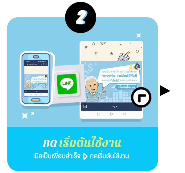 วิธีสมัครใช้งาน ลุงช่วย บันทึกรายรับรายจ่าย เริ่มต้นใช้งาน